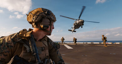 USS Tripoli, embarked 31st Marine Expeditionary Unit arrive in Middle East