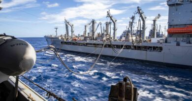 Military Sealift Command ship makes history with rare combat award